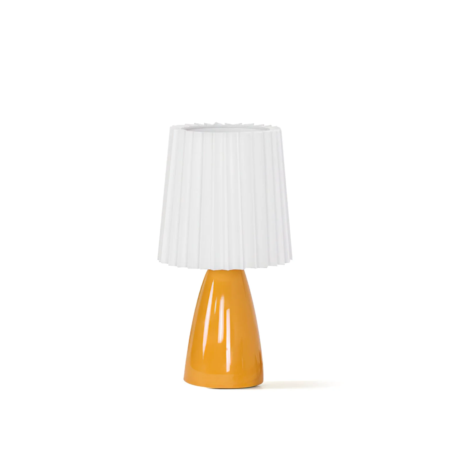 Environmentally Friendly Amber Glow Pleated Shade Table Lamp Exclusive