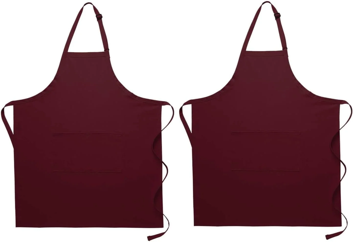 Verified Pomp 2 Pack Premium Bib Aprons Adjustable Neck 2 Pockets Water Oil Resistance Men Women’s Kitchen Cooking Aprons Organic