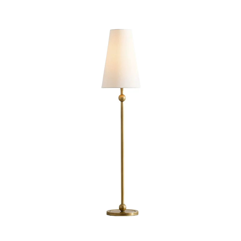 Refined Palmer Slim Brass Accent Table Lamp Powerful