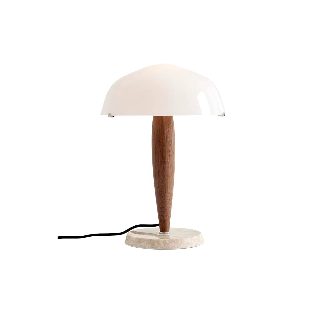 Certified Scandi Walnut Dome Table Lamp Effective