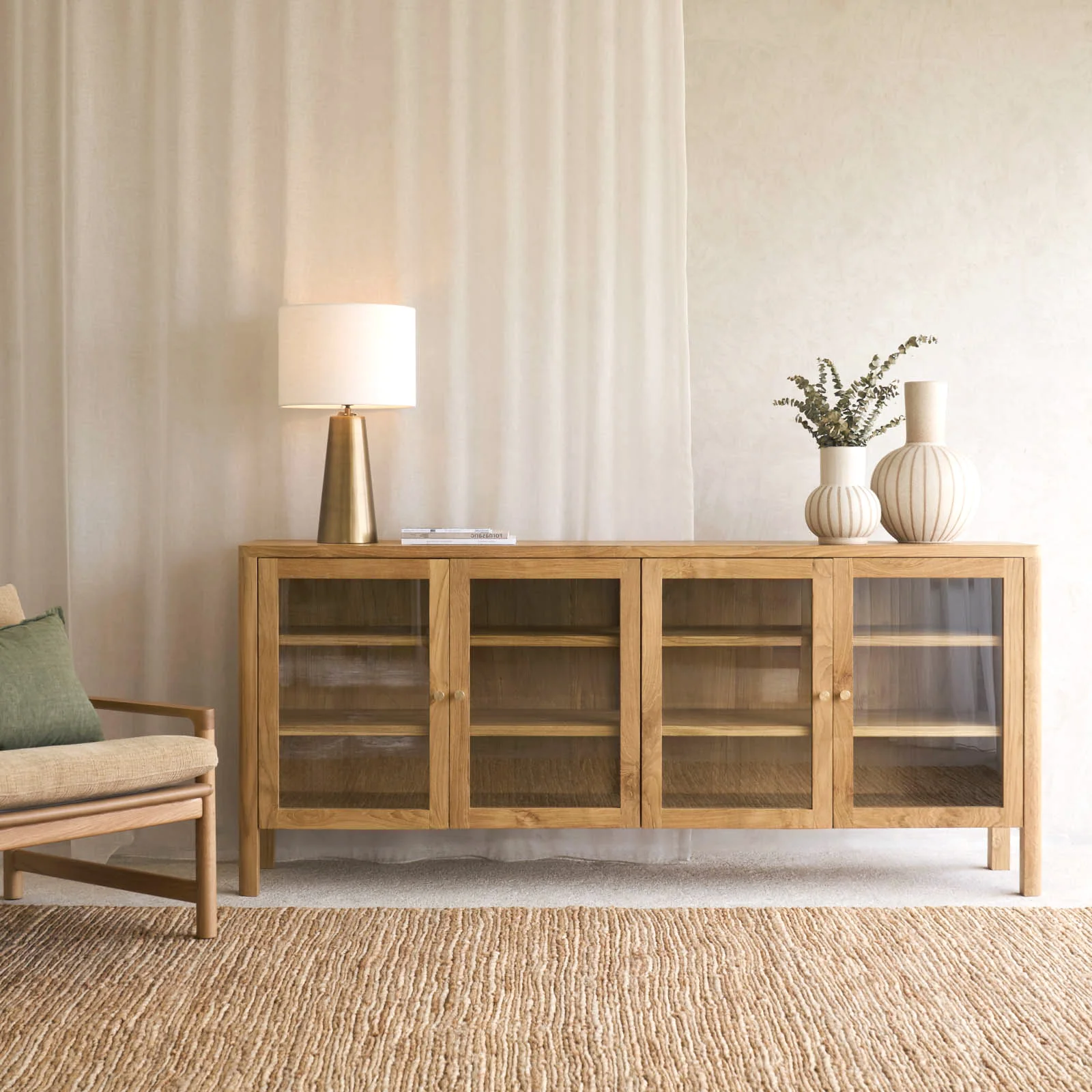 Dependable Cetara Sideboard Natural 200cm Efficient