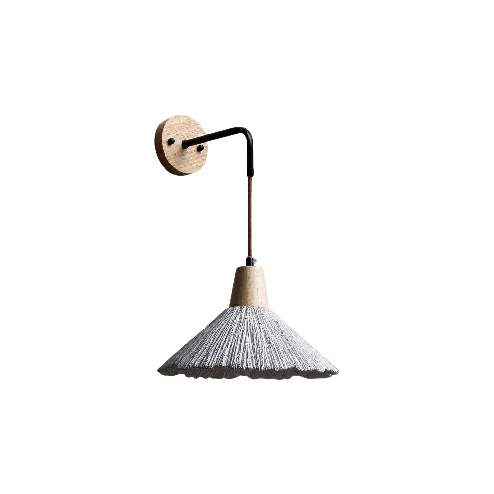 Durable Vintage Textured Wood Wall Lamp Elite