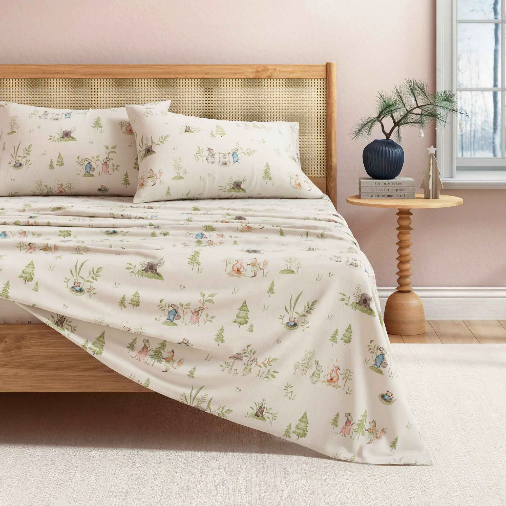 Environmentally Friendly Turkish Cotton Flannel Sheet Set – Kids’ Christmas Collection Contemporary