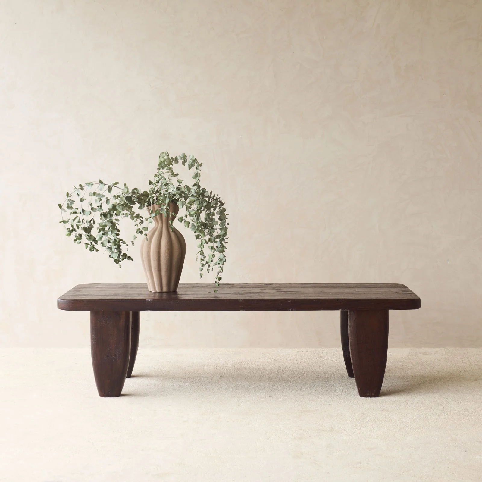 Certified Roca Rustic Coffee Table Old Teak – Dark Stain 136cm World-Class