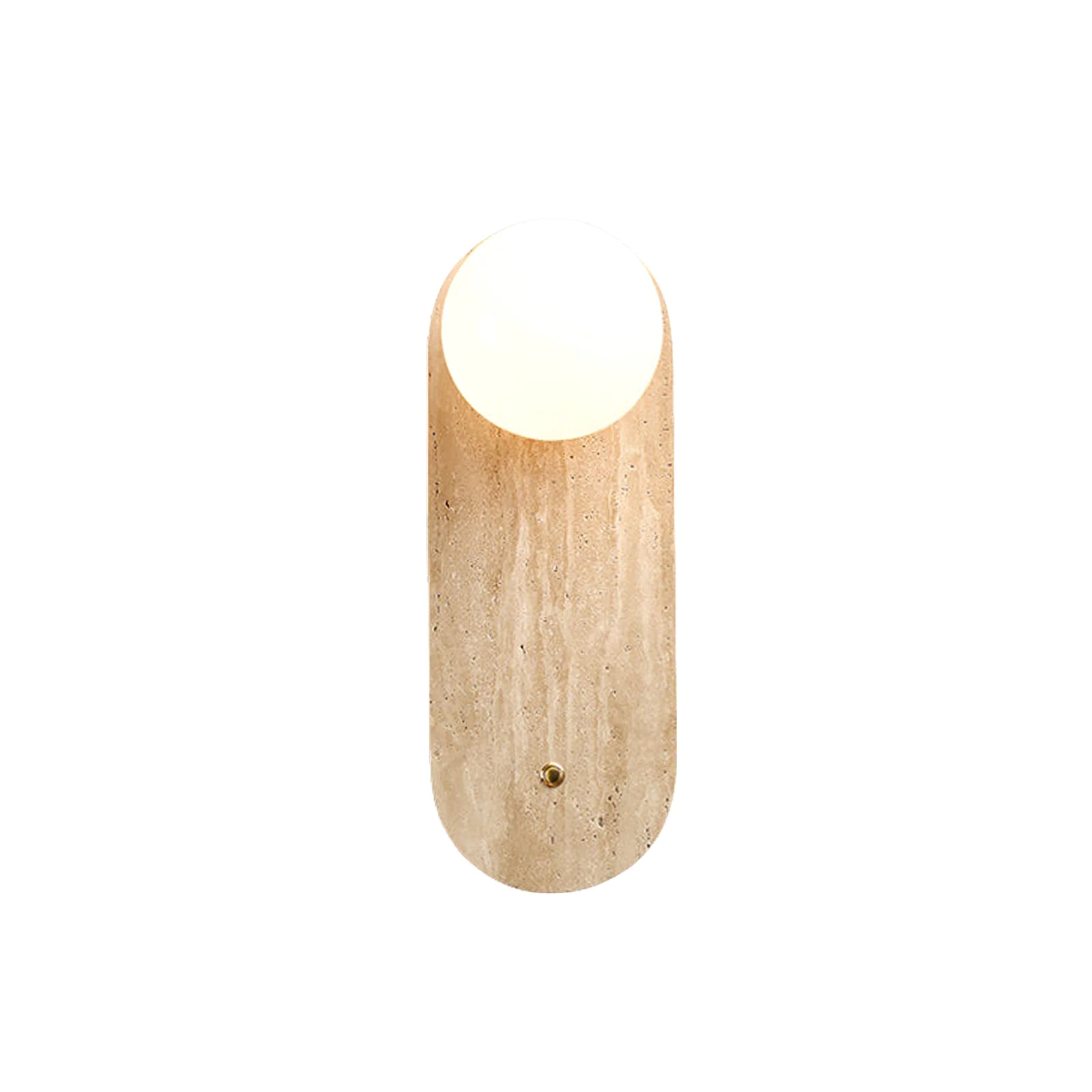 Flexible Yellow Oval Travertine Wall Sconce Sustainable