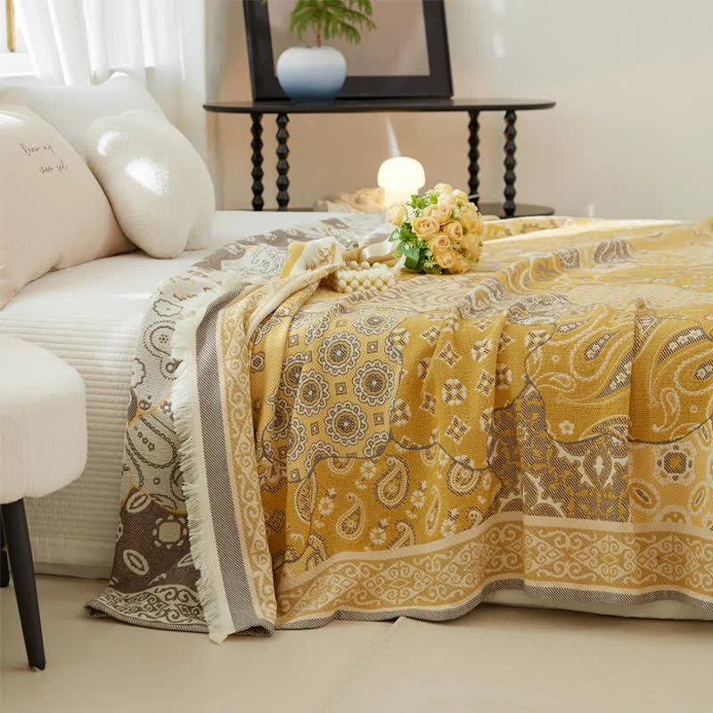 Pure Vintage Cotton Gauze Soft Tassel Quilt Breathable