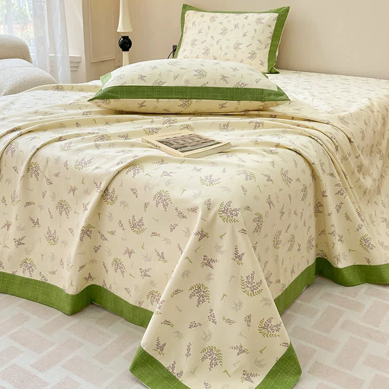 Practical Rustic Lavender Pure Cotton Soft Coverlet Trendy