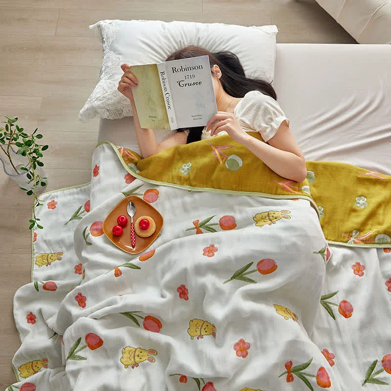 Responsible Tulip Rabbit Lyocell Fiber Summer Quilt Eco-Friendly