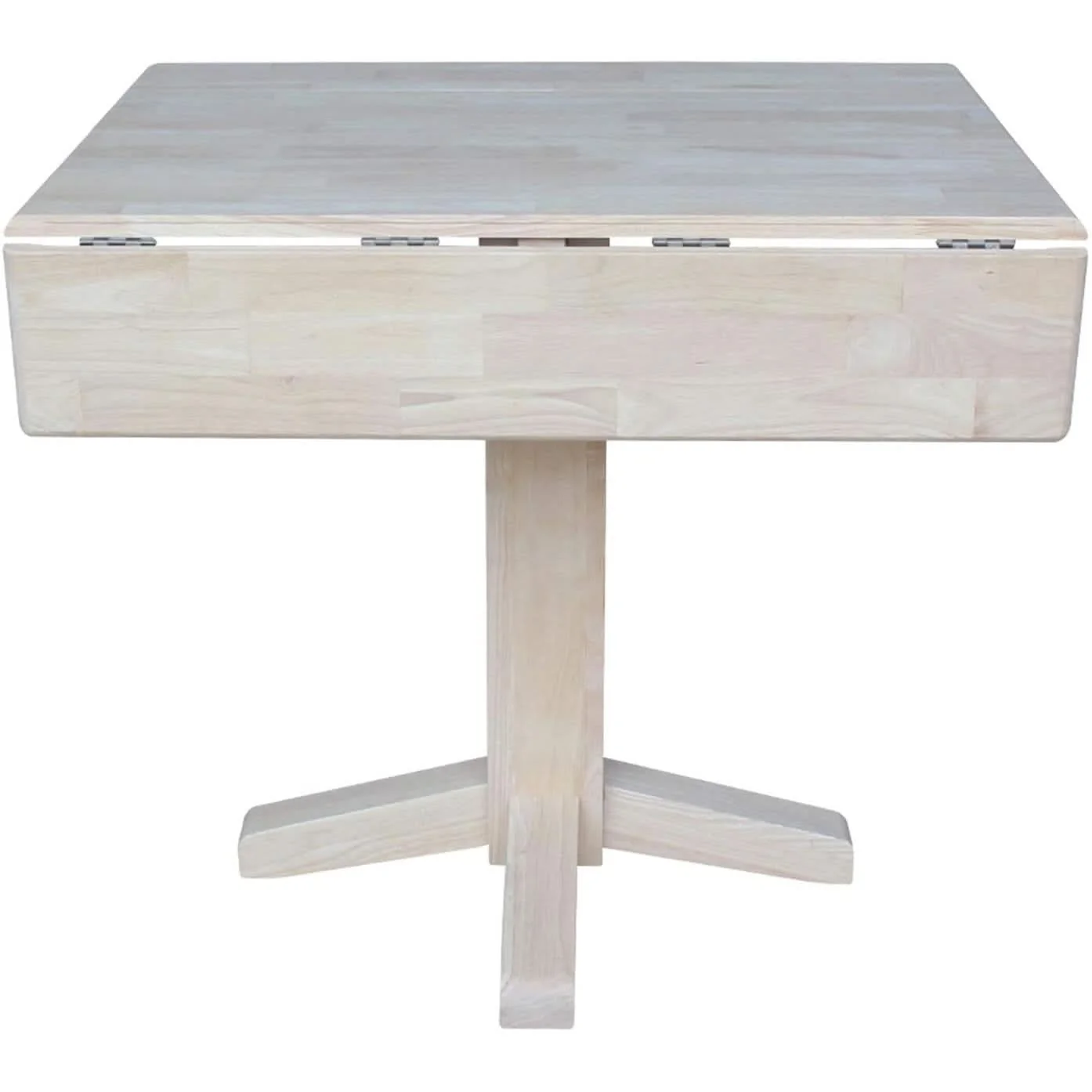 Artisan Square Dual Drop Leaf Dining Table With Butcher Block Top Elegant