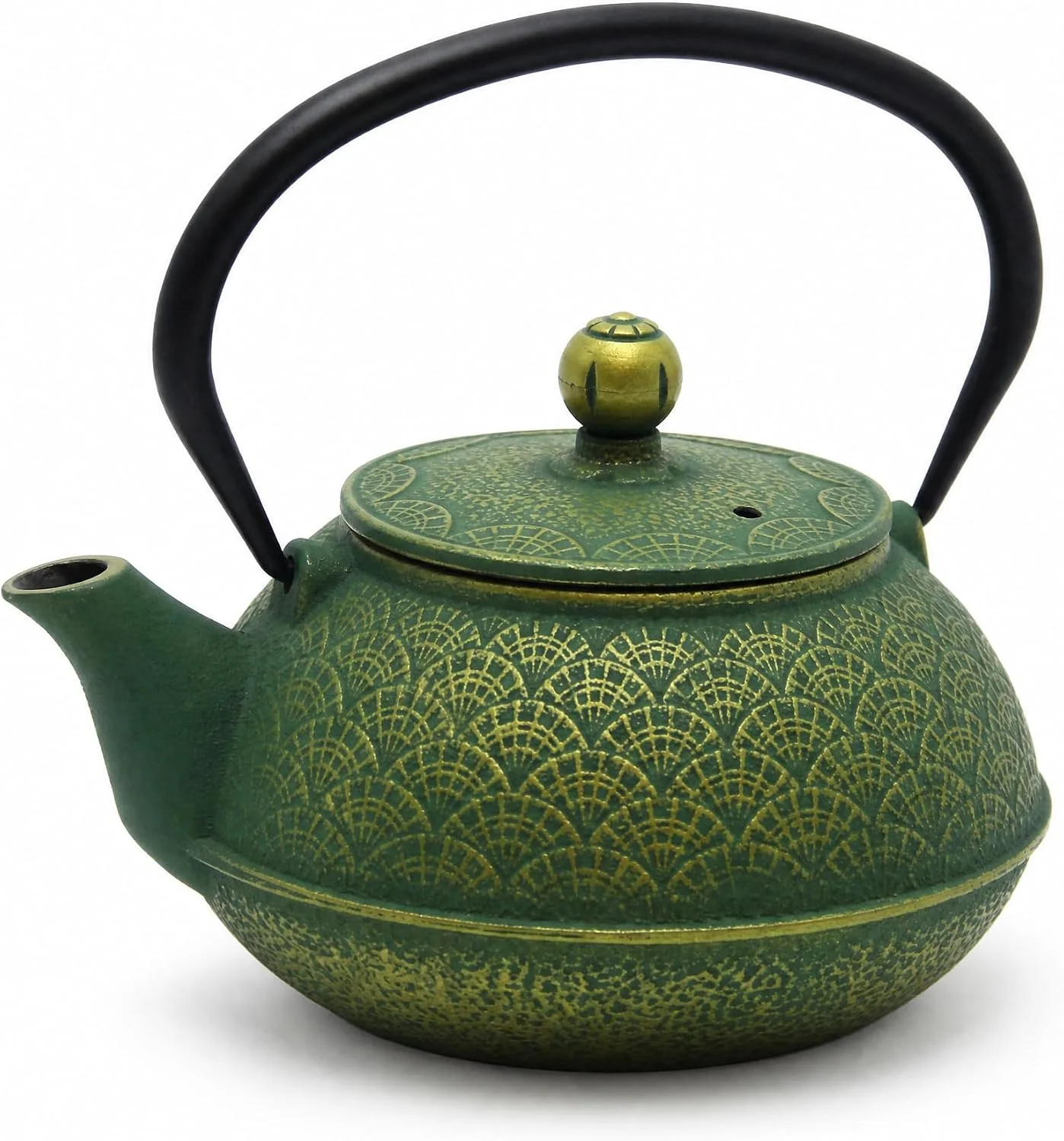 Superior 30.4oz Small Cast Iron Tea Kettle Teapot for Stovetop Green Tea Pot Coated with Enameled Interior Kettle with Strainer for Loose Leaf Chinese Cute Teapot Premium Material