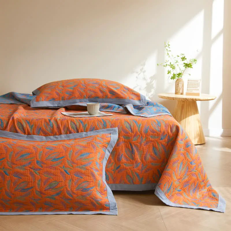 Expertly Made Bright Feather Cotton Gauze Lightweight Quilt User-Friendly