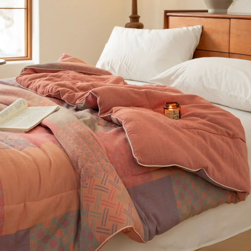 Elite Jacquard Retro Cotton Gauze Soft Quilt Clean