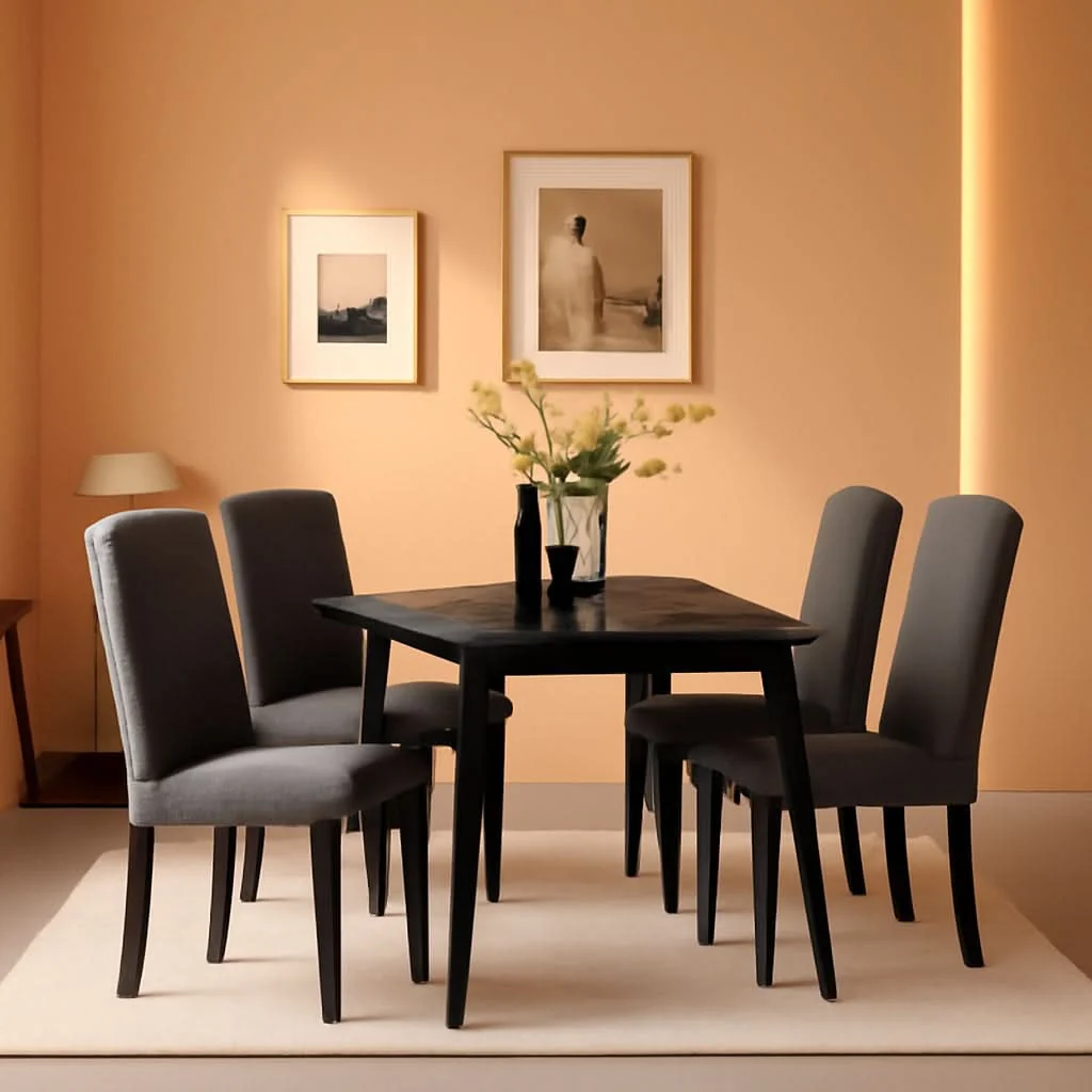 Proven Dark Gray Nonwoven Dining Chairs Set of 6 With Adjustable Feet World-Class