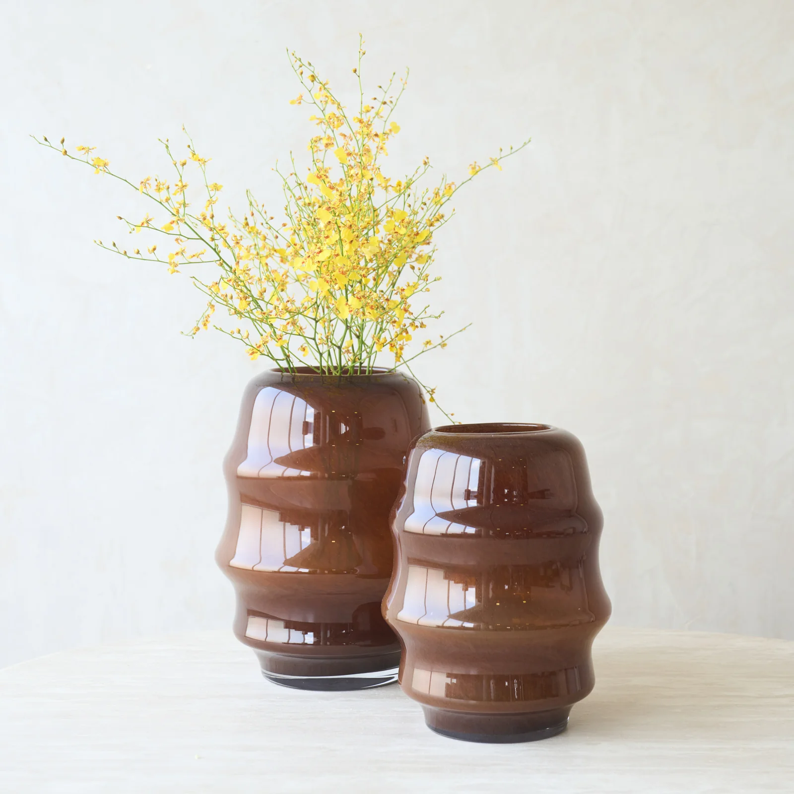 Effective Jamanota Vase Dark Brown Recyclable