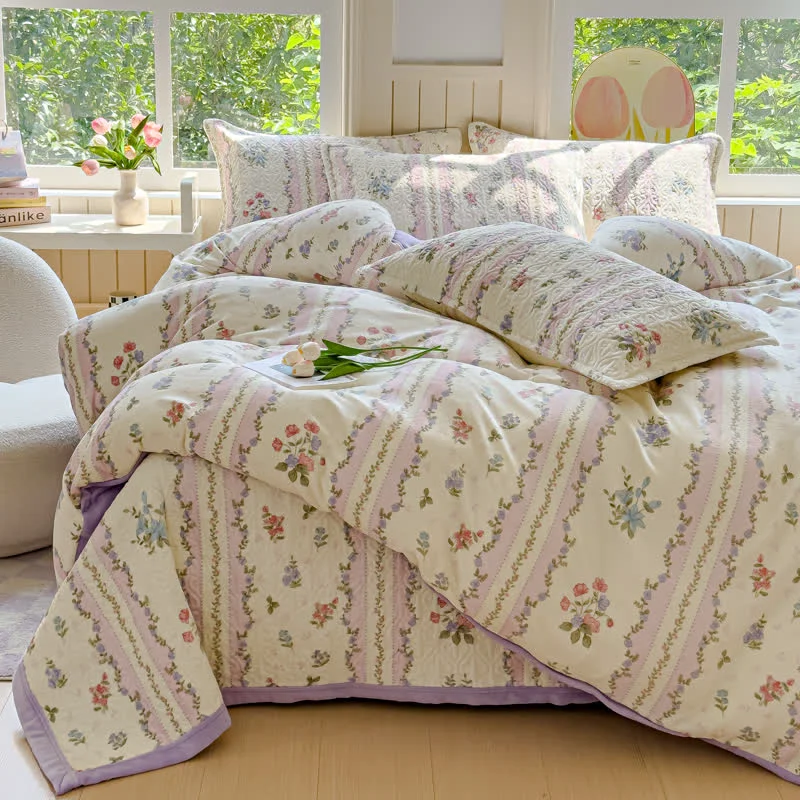Elite Winter Velvet Pastoral Soft Bedding Set 4PCS Artisan