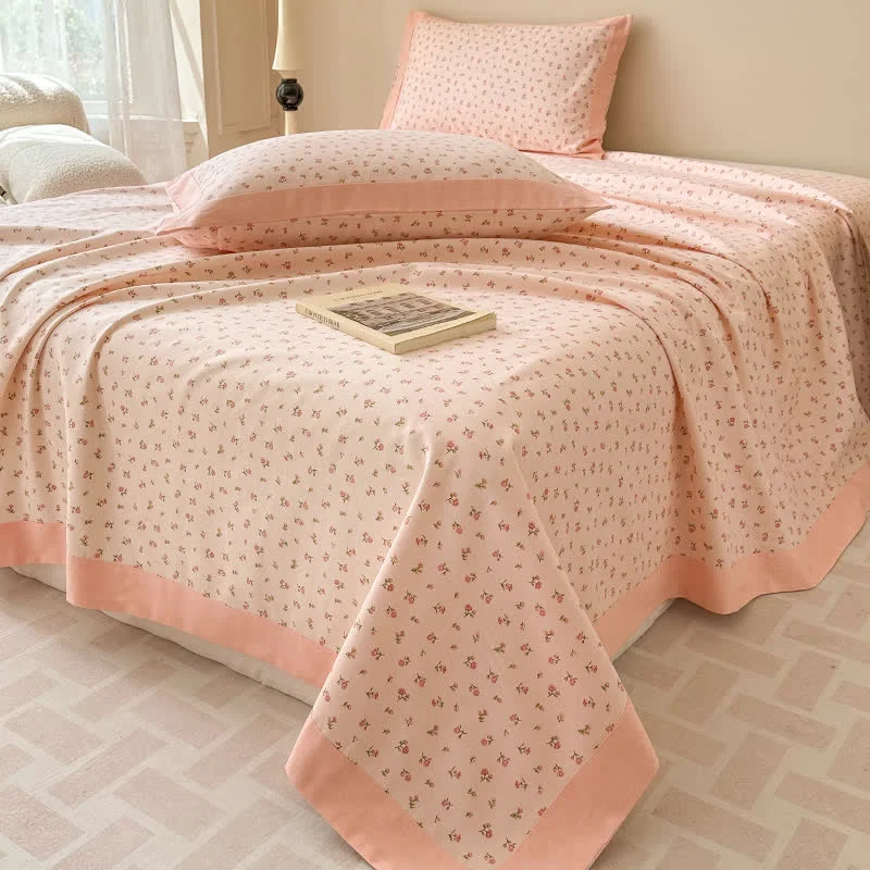 Premium Material Pure Cotton Elegant Rose Soft Coverlet Stylish