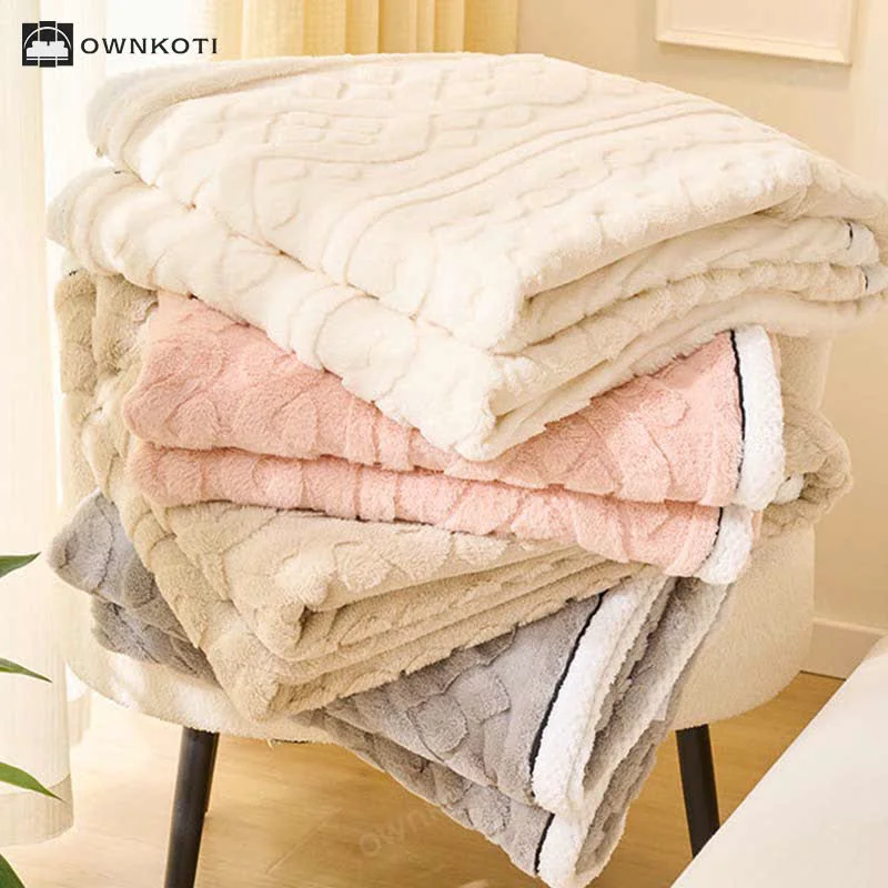 Solid Color Jacquard Soft Fleece Blanket Responsible