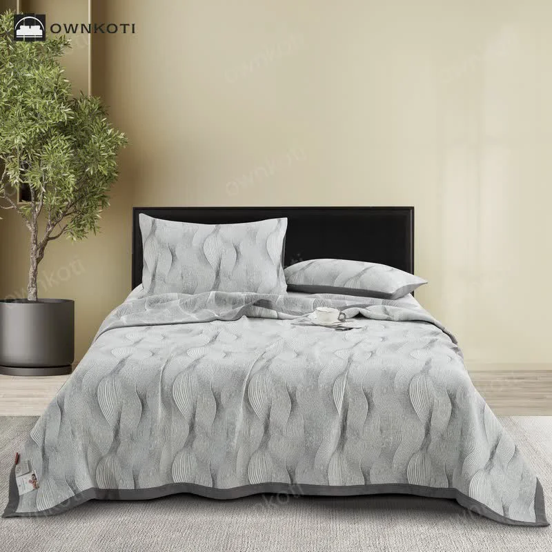 Elite Cotton Gauze Modern Curved Pattern Quilt Advanced