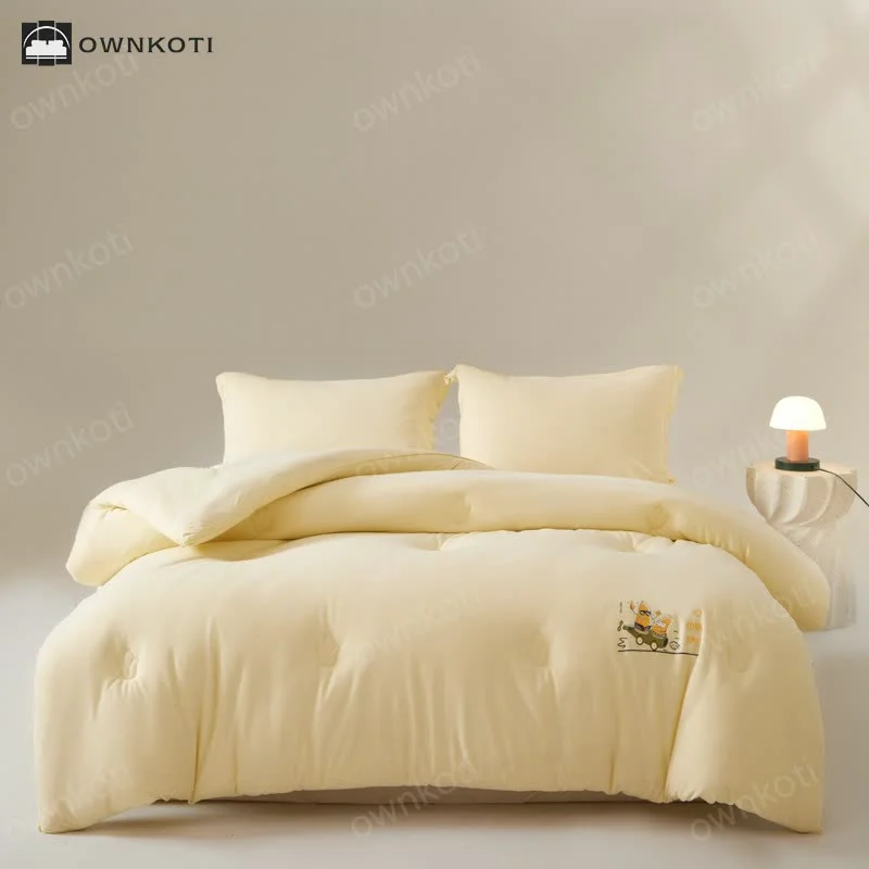 Advanced Solid Color Cotton Soft Breathable Comforter Sustainable