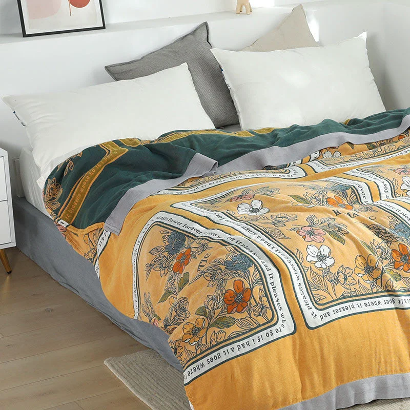 Next-Generation Ownkoti Summer Reversible Cotton Quilt Lightweight Blanket Professional