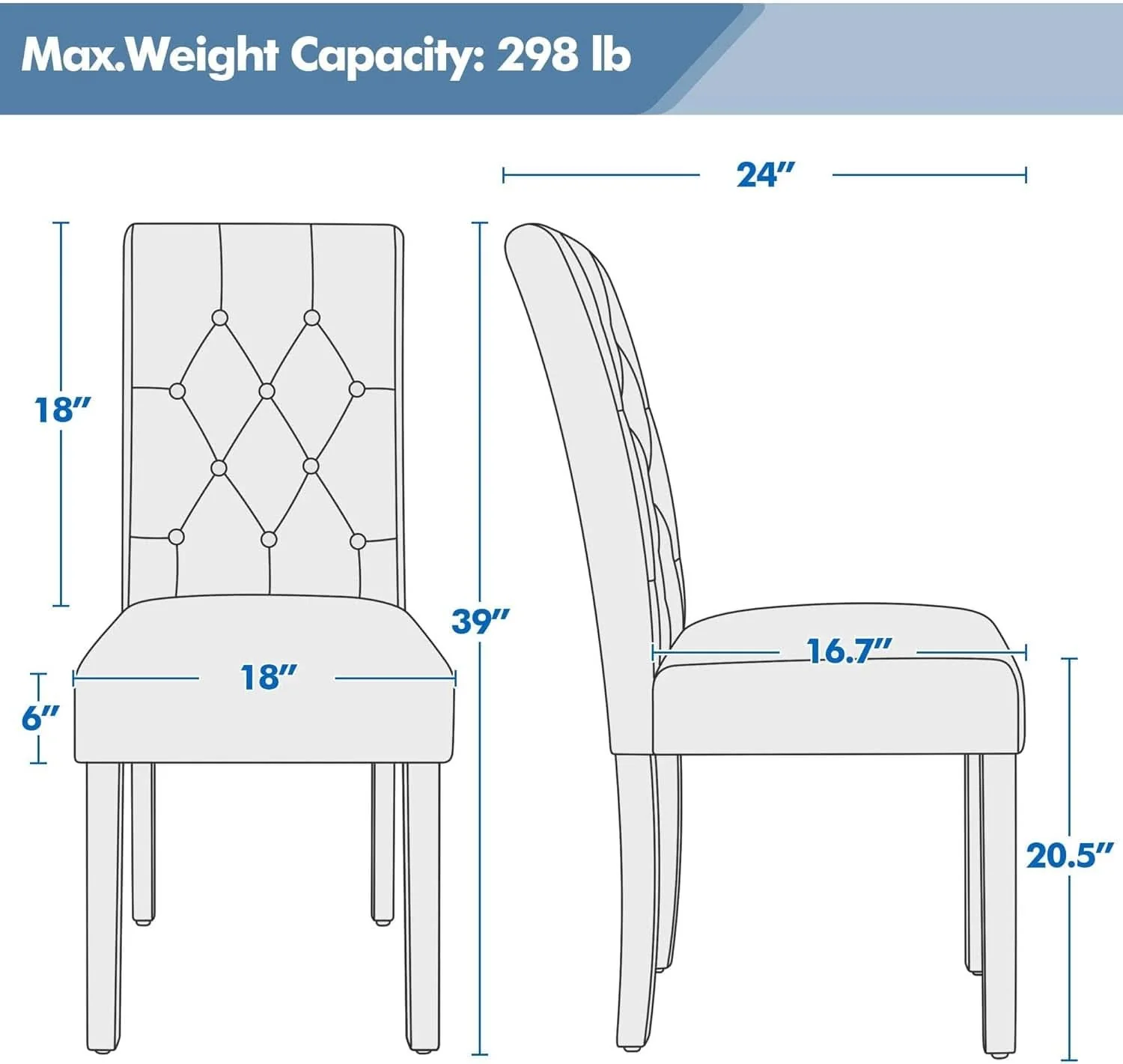 Selected Gray Faux Leather Parsons Dining Chairs Set Of 2 High Back First-Class