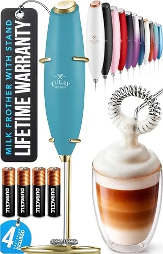 Verified Powerful Milk Frother Wand With Duracell Batteries