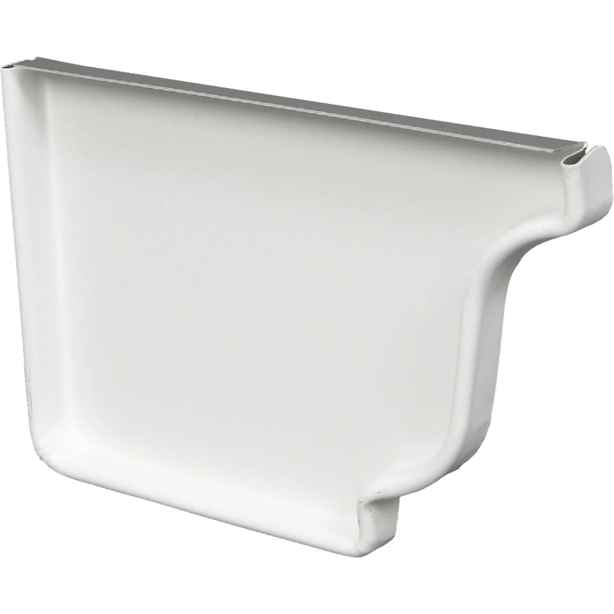 Functional Amerimax 5 In. Galvanized White Left Gutter End Cap Carefully Designed