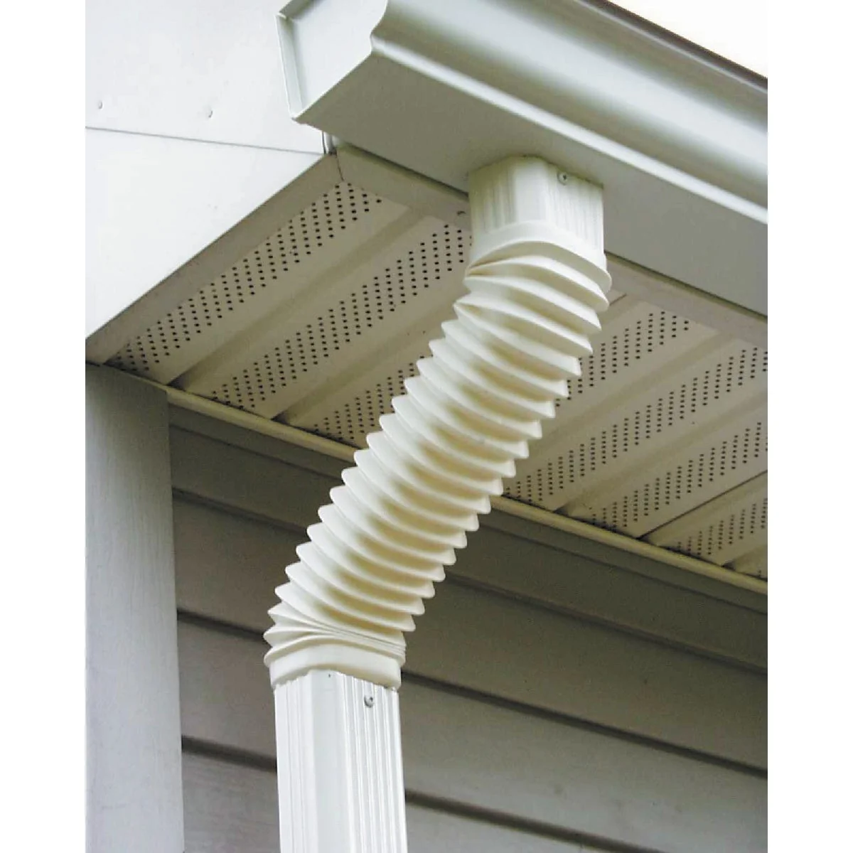 Solid Amerimax 2 x 3 In. Plastic White Front or Side Downspout Elbow Premium Material