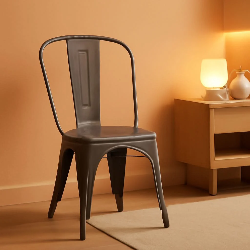 Fine Tolix Style Metal Dining Chair 18 Inch Stackable Set Of 4 Classic