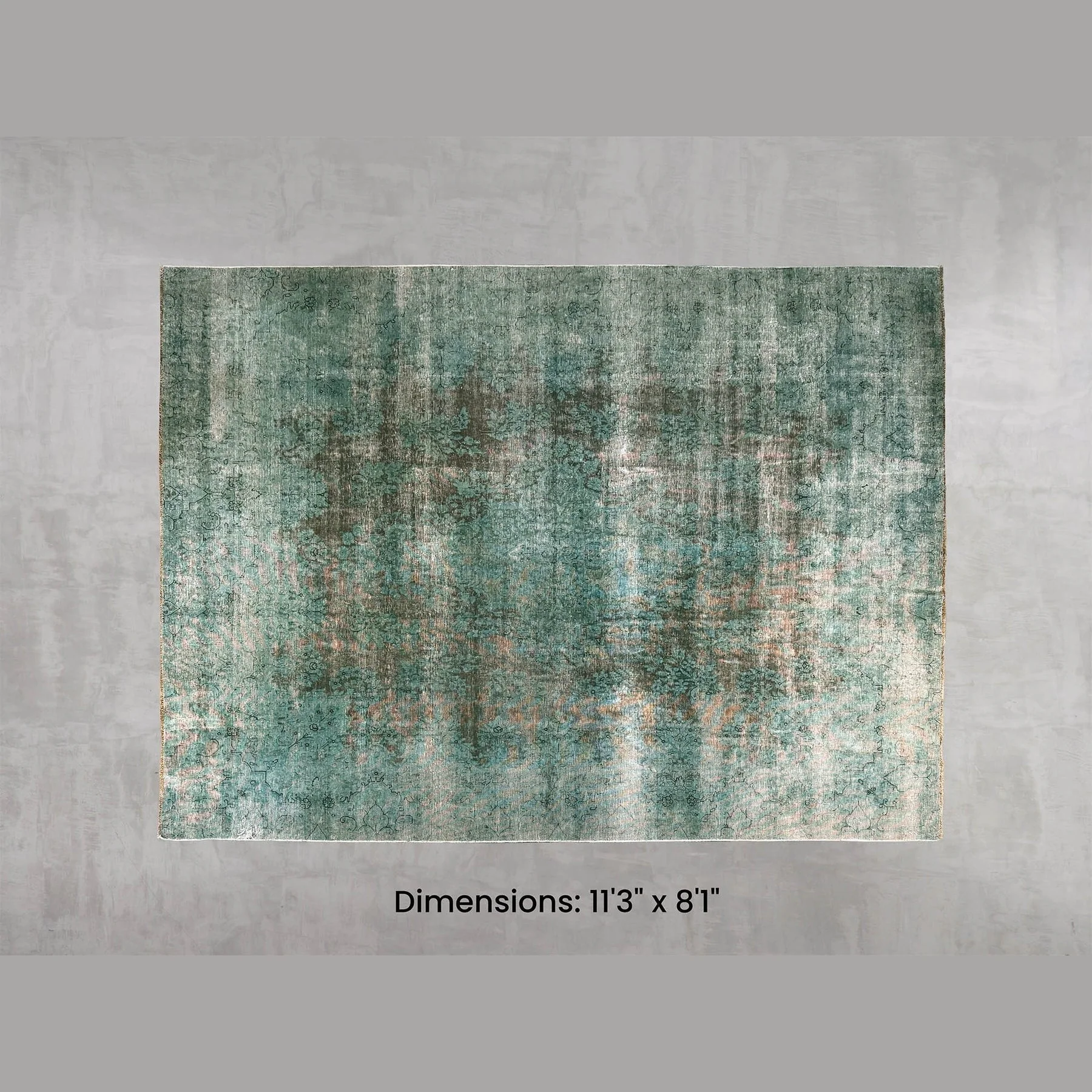 Next-Generation Namaste Rug – Cyan 11’3 x 8’1 Elegant