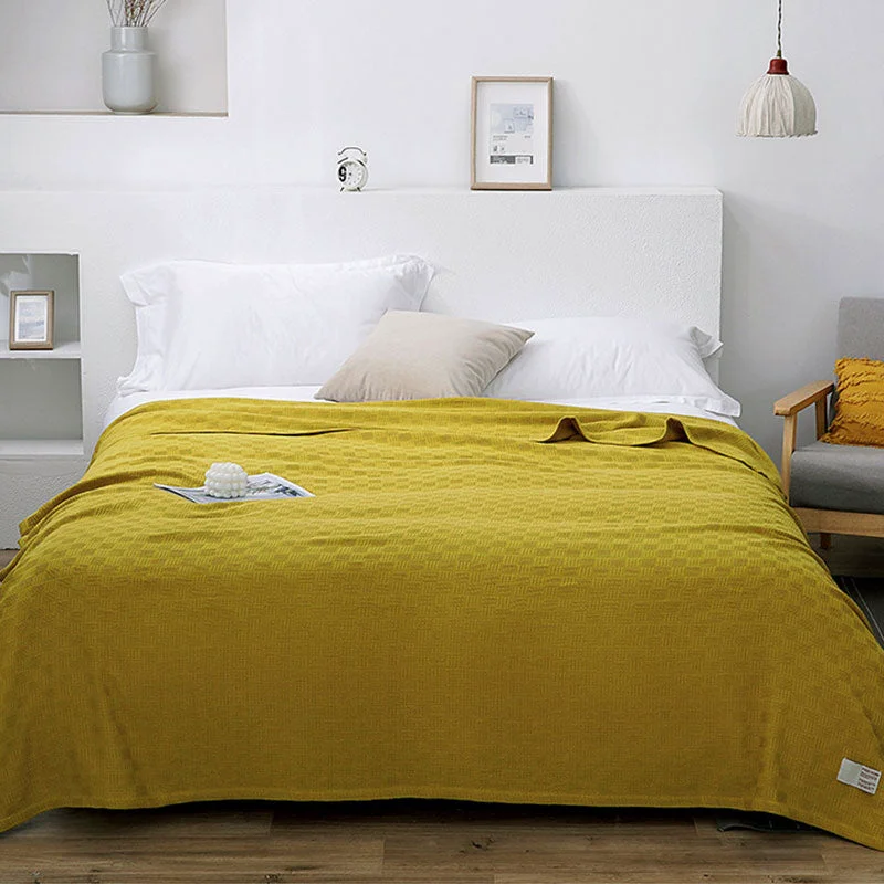 Certified Ownkoti Lightweight Plaid Cotton Quilt Bed Sheet Premium