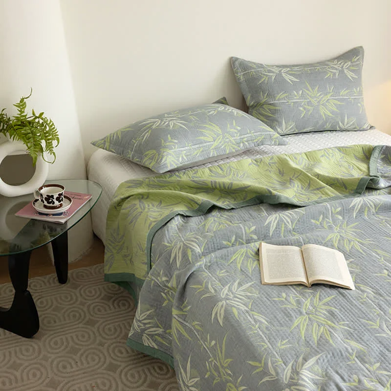 Verified Cotton Gauze Pastoral Bamboo Summer Quilt Long-Lasting