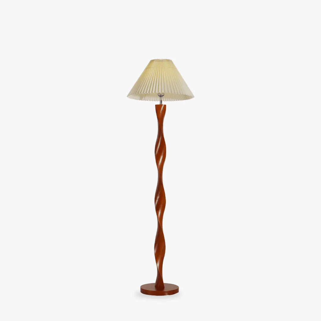 Minimalist Spiral Wood Floor Lamp Recyclable