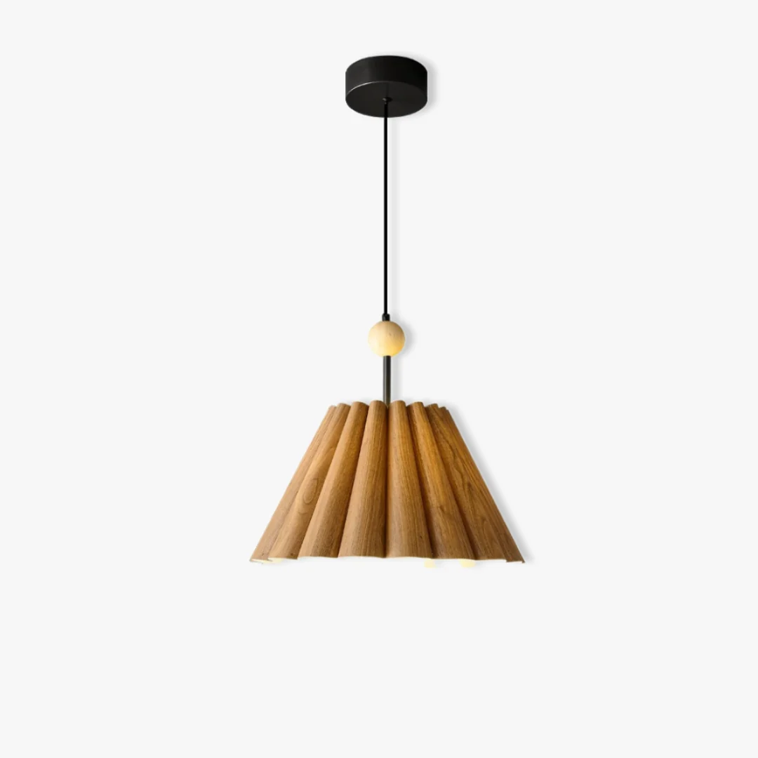 Superior Wood Roll Pendant Lamp Smooth