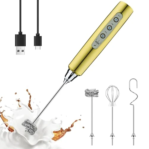 Fine Crafted Handheld Milk Frother Wand for Coffee Trendy