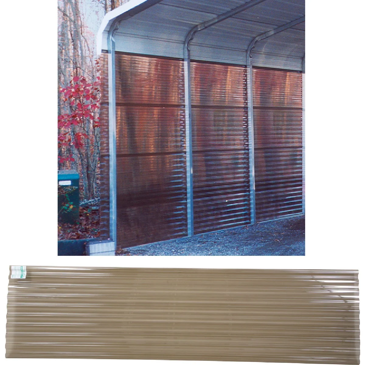 Expertly Made Tuftex PolyCarb 26 In. x 8 Ft. Smoke Square Wave Polycarbonate Corrugated Panels Responsible