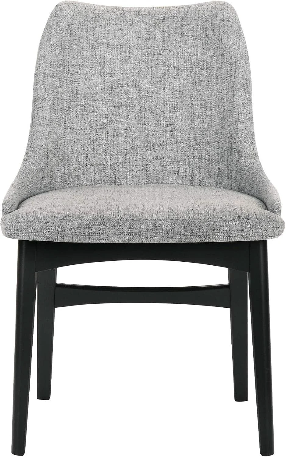Sophisticated Gray Fabric Wood Dining Chairs Set Of 2 19-Inch Seat Height Reliable
