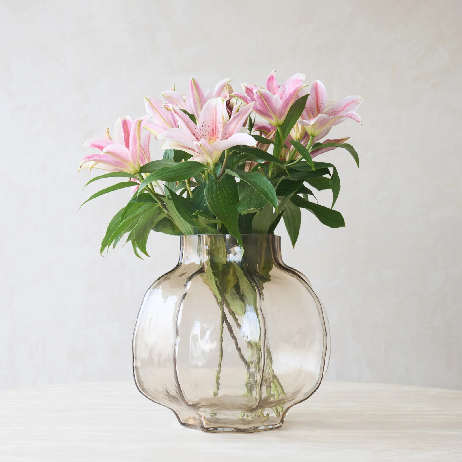 Eco-Friendly Tejeda Vase Clear Light Brown Carefully Designed