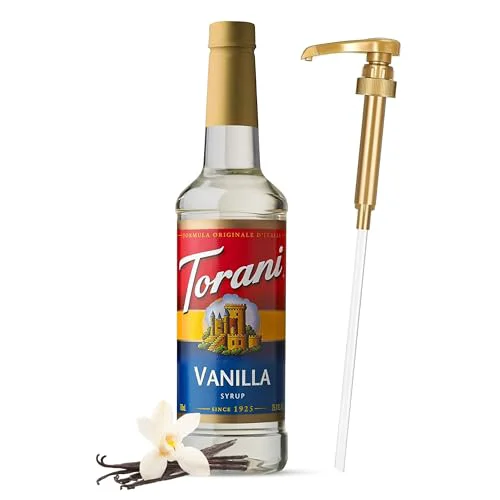 Easy-to-Use Jimoco® Syrup Pump Dispenser Torani® Vanilla Syrup 25.4 Fl Oz Durable