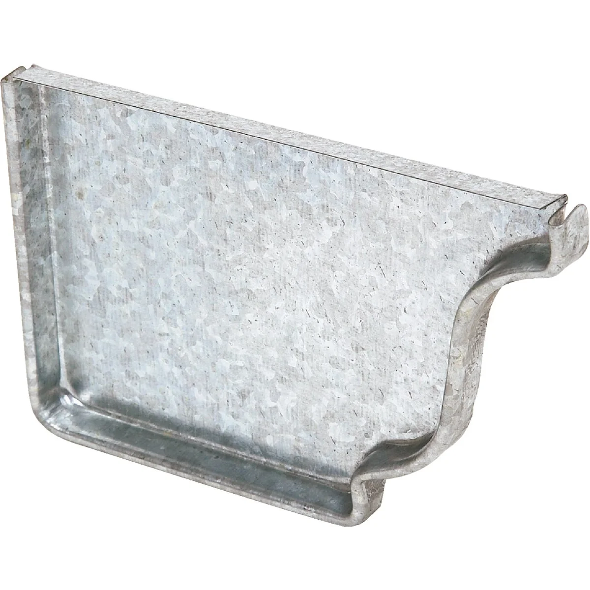 Original Amerimax 5 In. Galvanized Left Gutter End Cap Safe