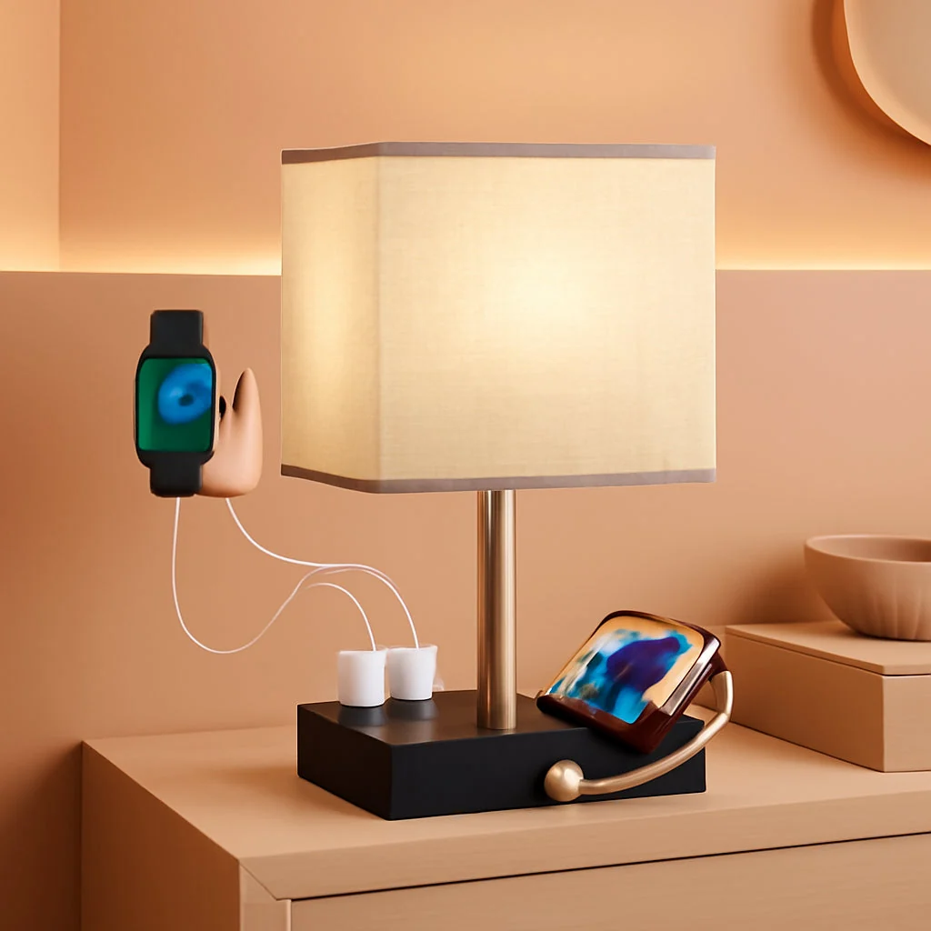 High-Performance Grey Dimmable Nightstand Lamp Illuminating Ambient Lighting Versatile