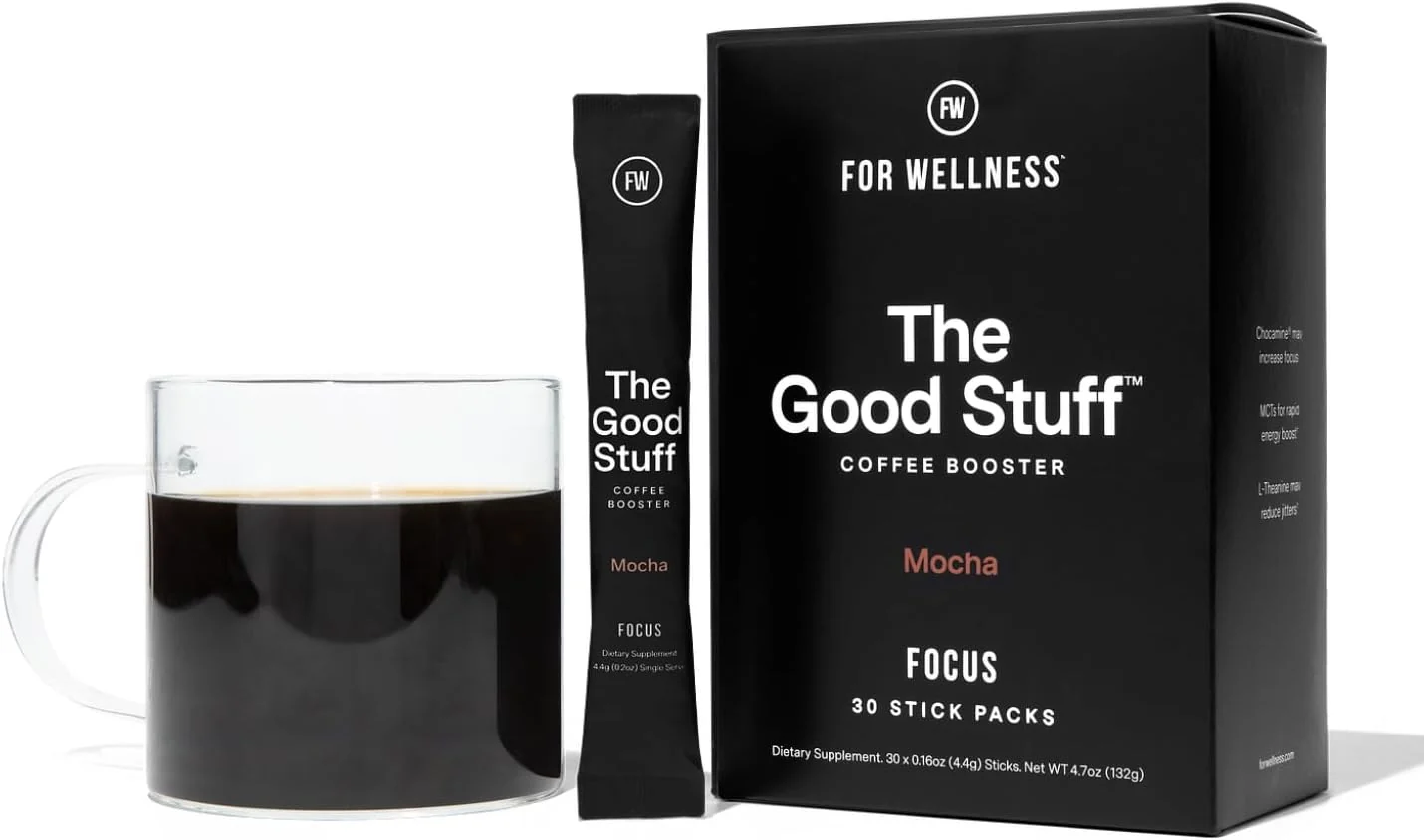 Original Design For Wellness The Good Stuff Focus – Mocha Coffee Booster Nootropic Collagen Creamer with MCTs for Focus Energy Wellness Non-Dairy Keto-Friendly Efficient