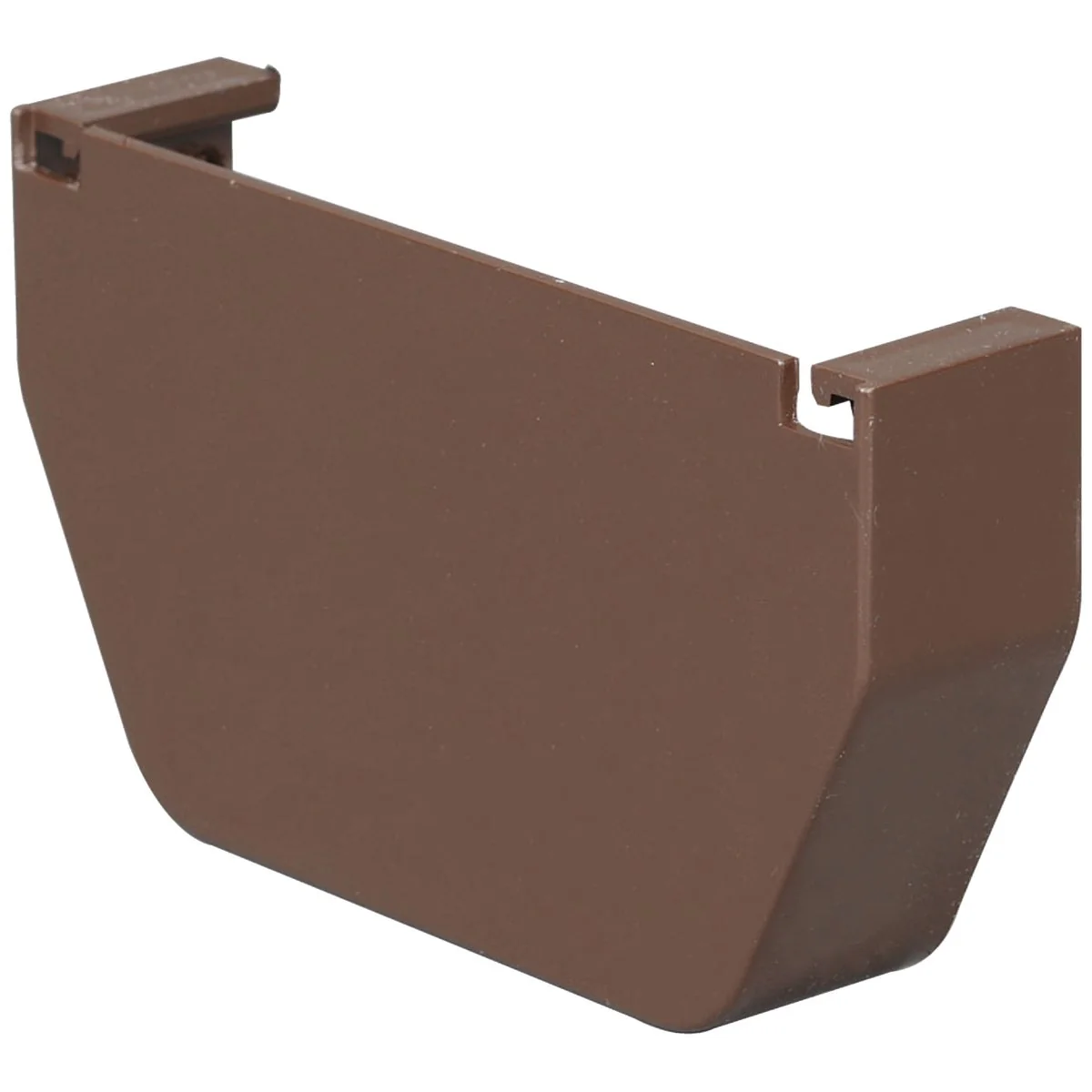 Excellent Amerimax 5 In. Contemporary Brown Vinyl Gutter End Cap Solid