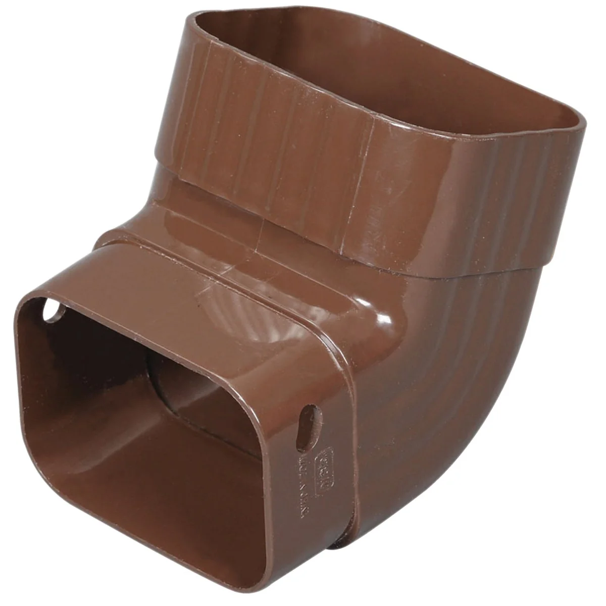 Fast Amerimax 2 In. x 3 In. Brown Vinyl Front A Elbow Classic