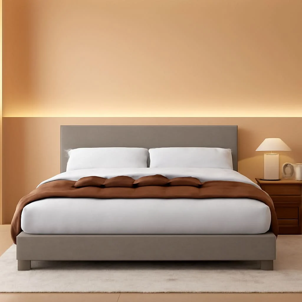 High-Performance Queen Size Upholstered Headboard Platform Bed Slats Quality