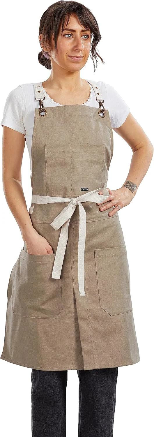 Verified Caldo Split Leg Apron Grey Reusable