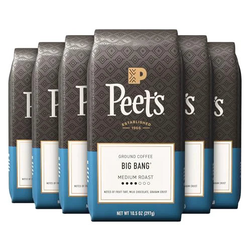 High-End Ground Coffee Medium Roast 10.5 Ounce Pack of 6 Healthy