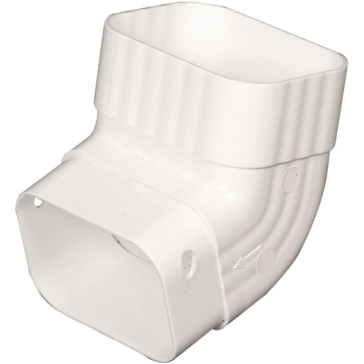 Proven Amerimax 2 In. x 3 In. White Vinyl Front A Elbow User-Friendly