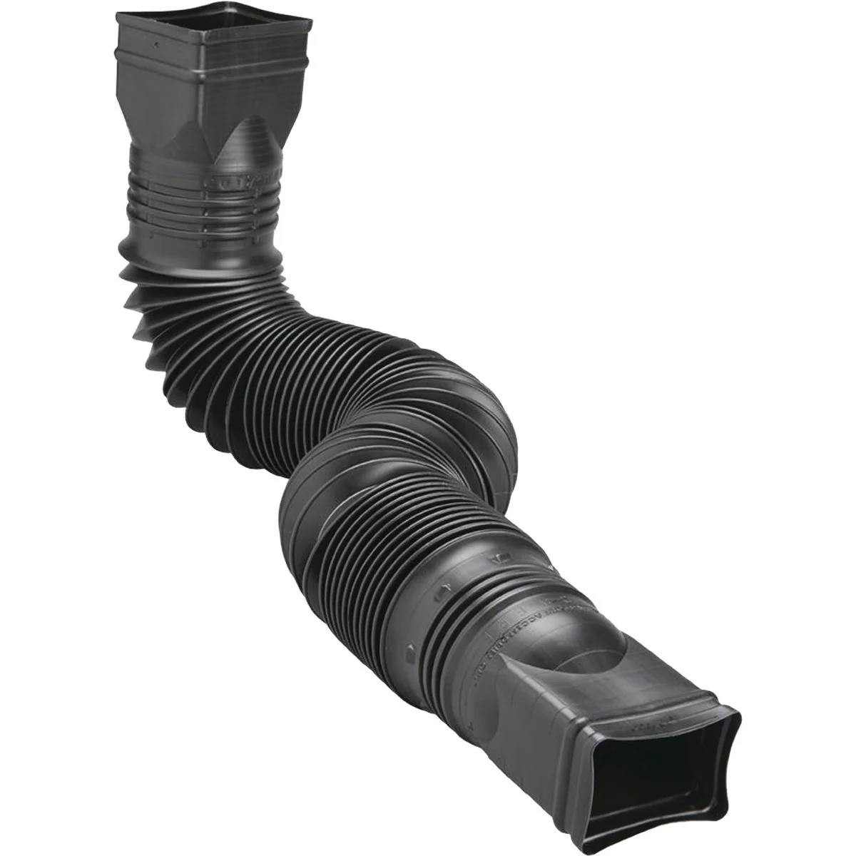 Prestigious Amerimax Flex-A-Spout Black Vinyl Downspout Extension Fashionable