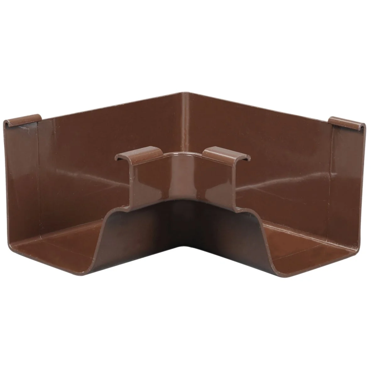 Stylish Amerimax 5 In. Traditional K-Style Brown Vinyl Gutter Inside Miter Powerful